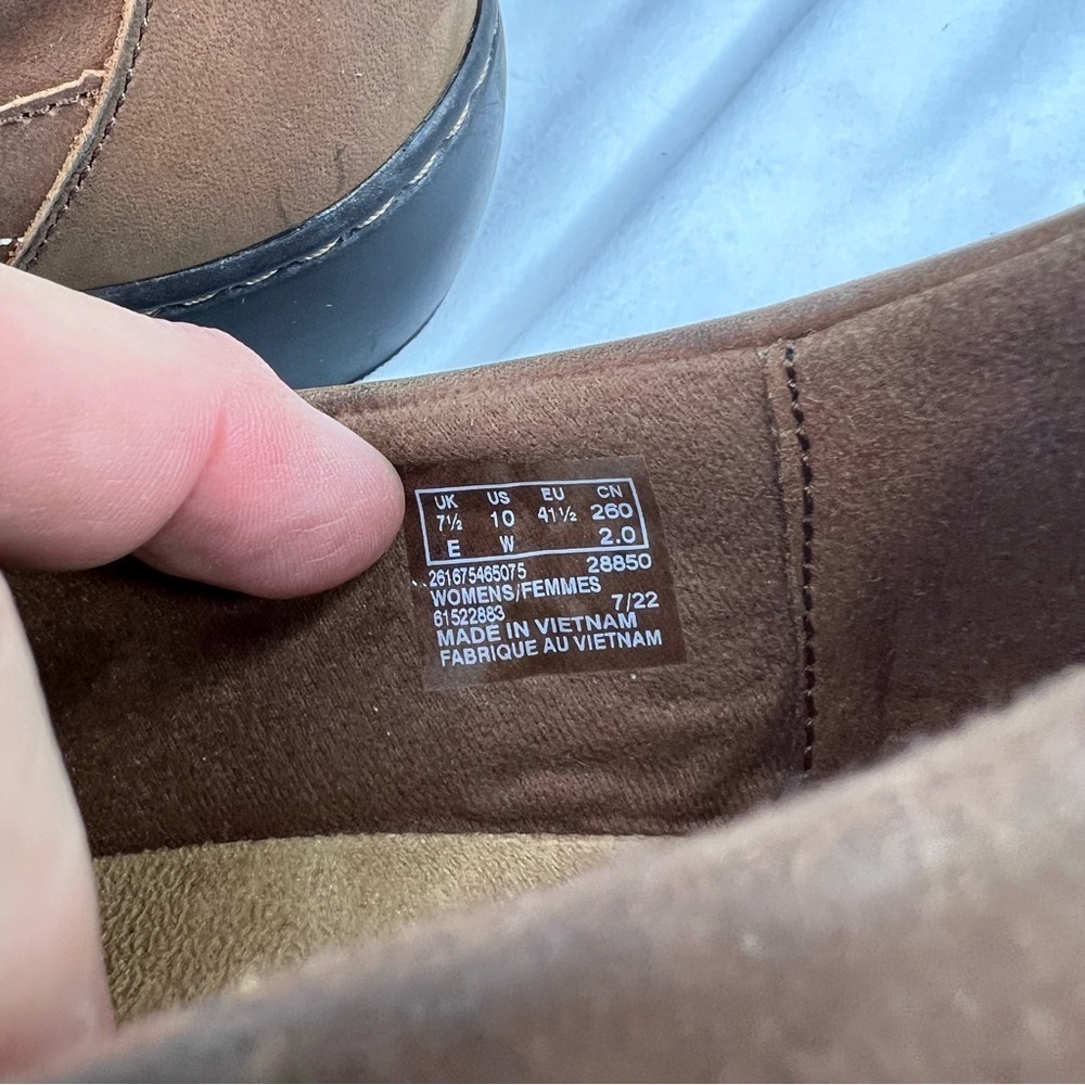 CLARKS Cora Edge Dark Tan Loafers - Picture 8 of 12